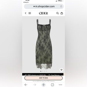 Lace knot-front dress